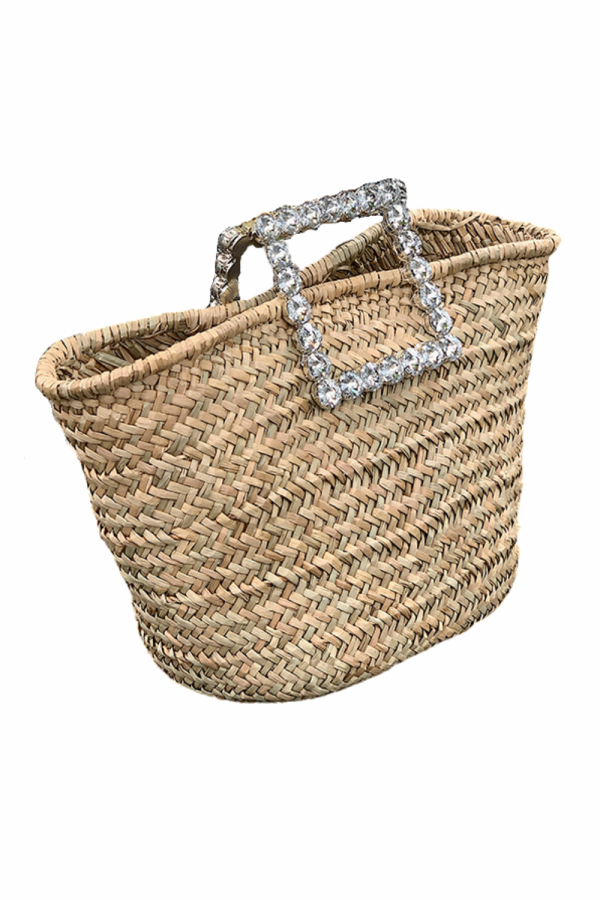 Sapphire' hand-Woven Large Straw Tote Bag